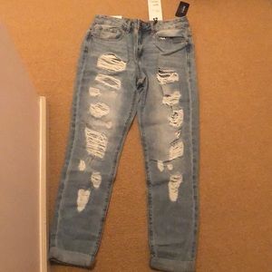 forever 21 boyfriend ripped jeans